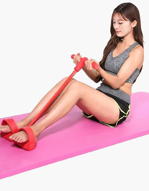 Load image into Gallery viewer, 4 Tube Fitness Resistance Bands Latex Pedal Exerciser Sit-up Pull Rope Expander Elastic Bands Yoga equipment Pilates Workout
