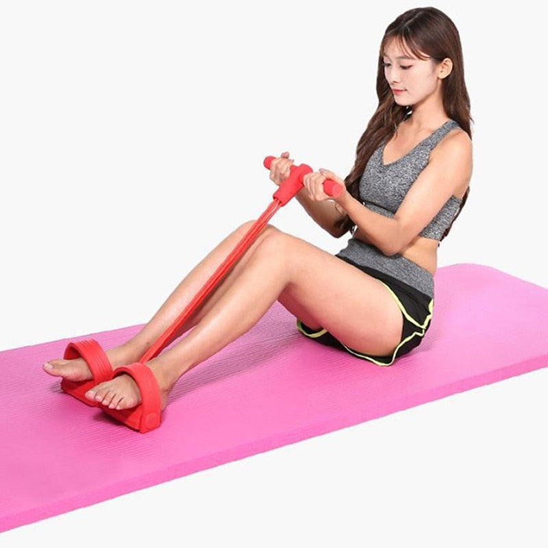 4 Tube Fitness Resistance Bands Latex Pedal Exerciser Sit-up Pull Rope Expander Elastic Bands Yoga equipment Pilates Workout