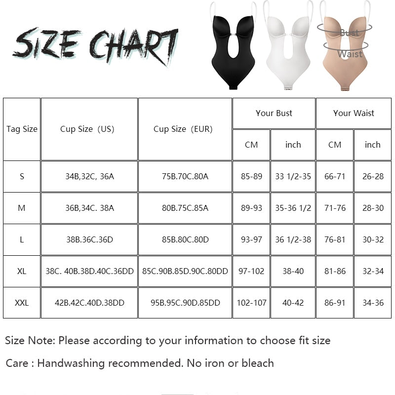 Women Plunging Deep V-Neck Strapless Backless Bodysuit Seamless Thong Full Body Shapewear for Wedding Party