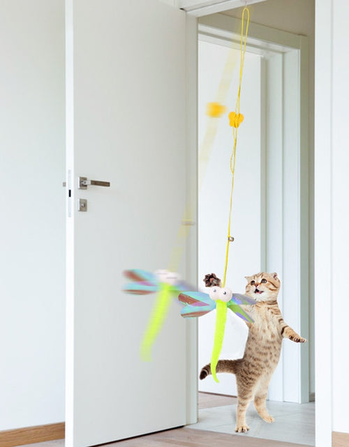 Load image into Gallery viewer, Hanging Automatic Interactive Cat Toy Funny Mouse Toys Cat Stick With Bell Toy For Kitten Playing Teaser Wand Pet Cat Supplies
