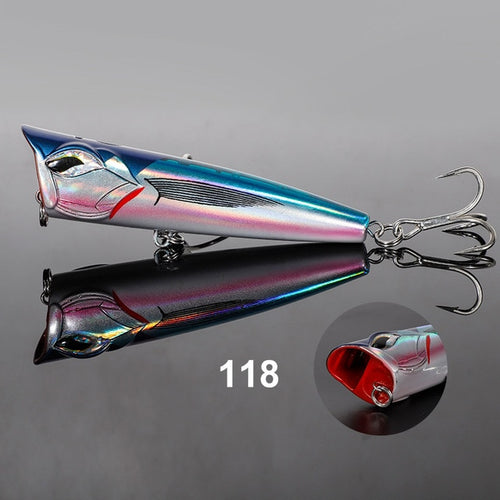 Load image into Gallery viewer, 1pc 190mm 129g Topwater Popper Fishing Lures Bubble Jet Popper Bait Wobblers for GT Tuna Sea Fishing Lure
