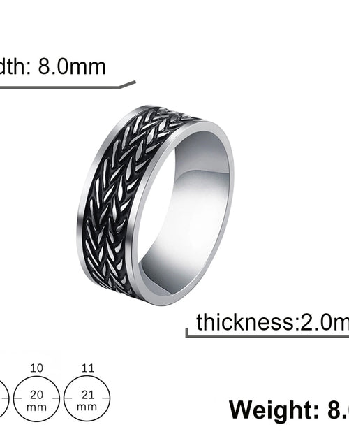 Load image into Gallery viewer, Stainless Steel Ring for Men Women 8MM Wide Geometric Casual Finger Rings 2023 Fashion Jewelry Wedding Gift for Lover
