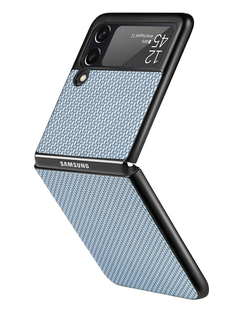 Load image into Gallery viewer, Luxury Carbon Fiber Slim Case for Samsung Galaxy Z Flip 3 4 5G Flip3 Flip4 Phone Protective Cover Coque for Samsung Z Flip 4
