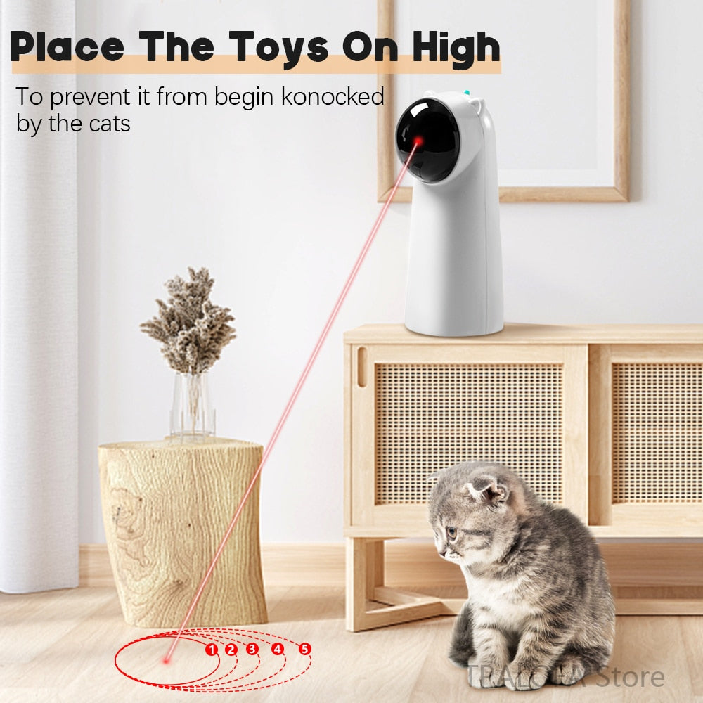 Automatic Cat Toys Interactive Smart Teasing Pet LED Laser Indoor Playing Cat Toy Handheld Electric Toys For Cats Accessories