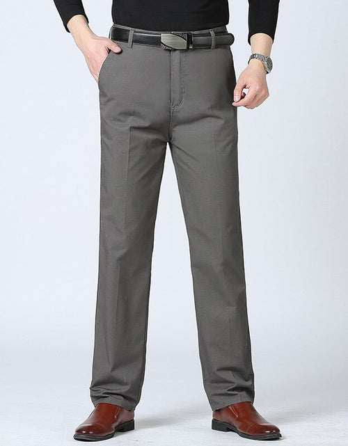 Load image into Gallery viewer, Men  Trouser Thin Middle-Aged And Elderly Casual Men Trousers High-Waist Straight-Leg Man Trousers Father
