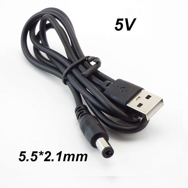 USB to DC Power Cable Universal USB to DC Jack Charging Cable Power Cord Plug Connector Adapter for Router Mini Fan Speaker