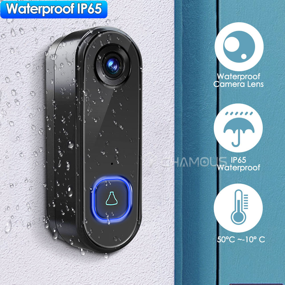 TUYA Video Doorbell WiFi  Wireless Outdoor Door Bell Camera AC DC Power 1080P Video Door Phone Waterproof IP65 Alexa Google Home