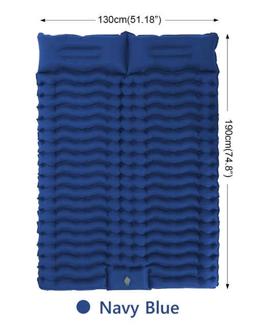 Load image into Gallery viewer, Double Sleeping Pad for Camping Self-Inflating Mat Sleeping Mattress with Pillow for Hiking Outdoor 2 Persons Travel Bed Air Mat
