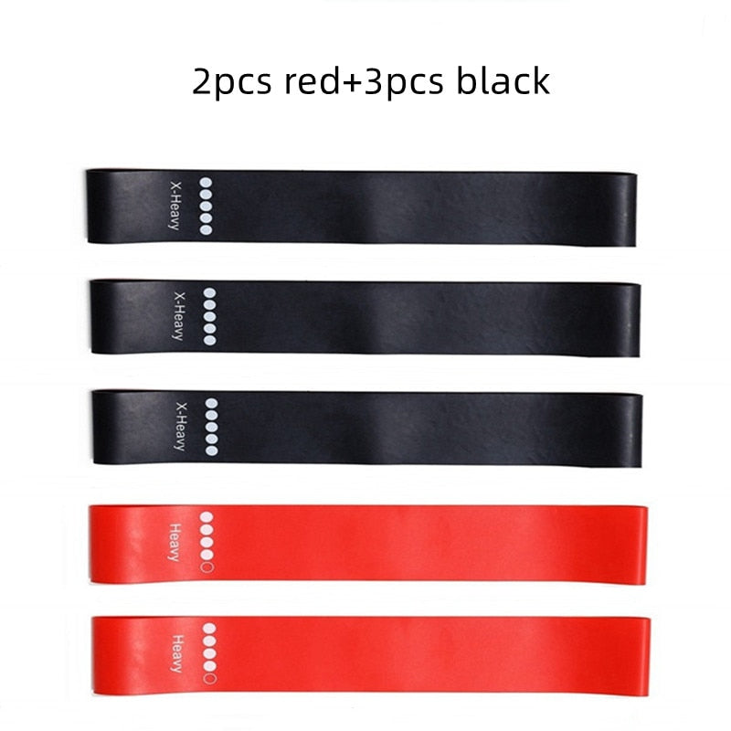 5Pcs/Set Yoga Resistance Rubber Bands Expander Belt Bodybuilding Fitness Equipment Pilates Sport Training Workout Elastic Bands