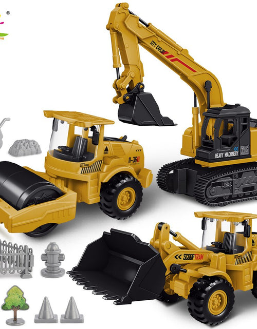 Load image into Gallery viewer, Engineering Plastic Inertia Car City Construction Excavator Crane Dump Truck Classic Vehicle Toys For Children
