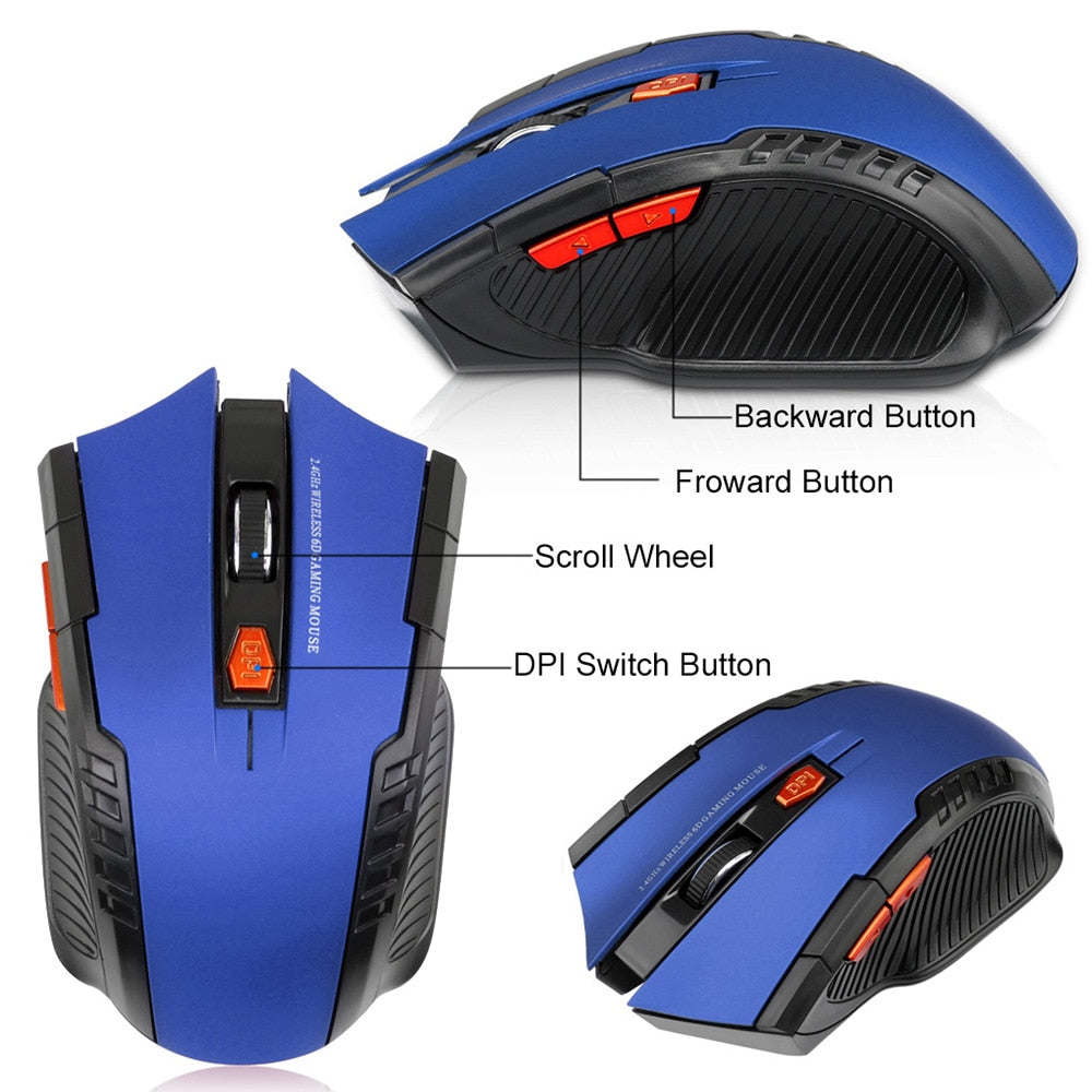 Wireless Mouse Optical Mice with USB Receiver 2.4GHz  Gamer 1600DPI 6 Buttons Mouse For Computer PC Laptop Accessories