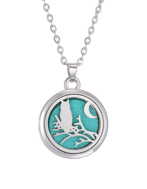 Load image into Gallery viewer, Tree of Life Aromatherapy Necklace Perfume Essential Oil Diffuser Open Stainless Steel  Locket Pendant Aroma Diffuser Necklace
