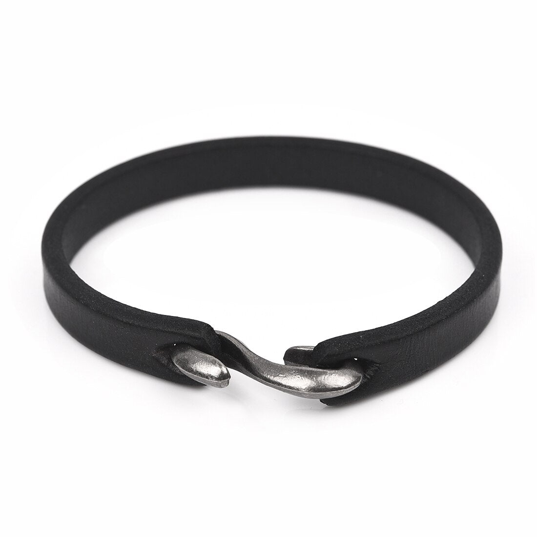 Men Bracelet Genuine Leather Bangle Retro Cuff Bracelet Classic Hooks Wristband Men Women Jewelry Gifts