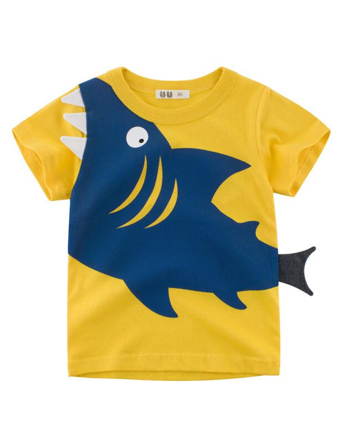 Load image into Gallery viewer, Baby Boy  Summer T-Shirts Kids Toddler Children Cartoon Animals Shark Dinosaur Print Cotton Tee Tops Clothes
