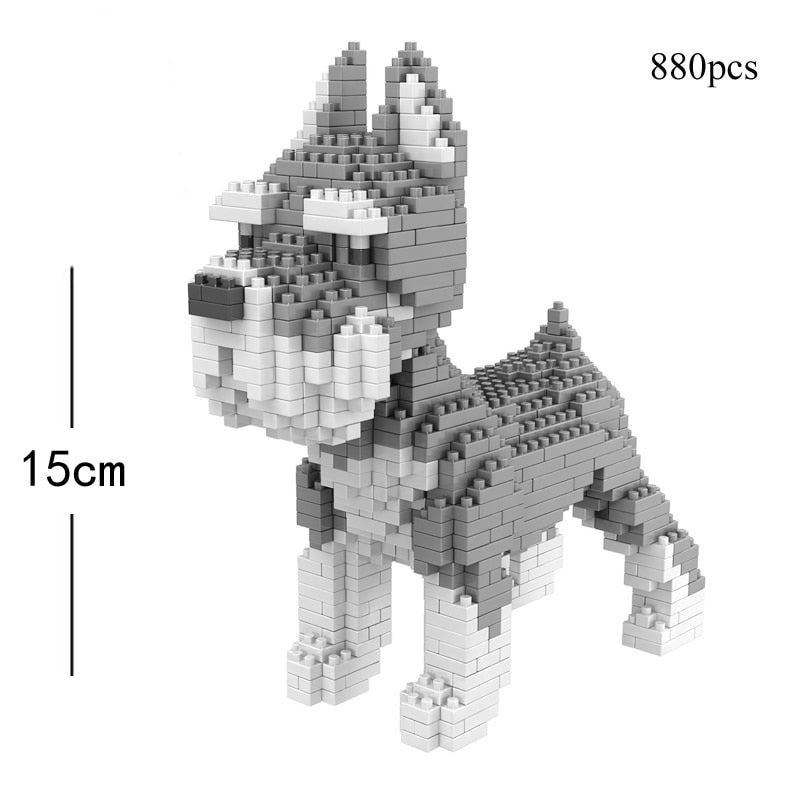 Dog Model Mini Building Block Toys Set for Kid Boy Girls Adult Beginner Teddy Hughes Corgi Collie Pet Style Bricks