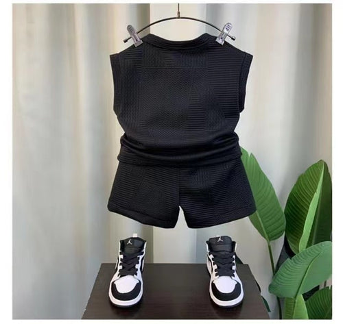 Load image into Gallery viewer, Baby Boys Clothing Summer Sleevelesee Pullover Shirt And Pants 2pcs For Kids 2-8 Years Casual Sport Set
