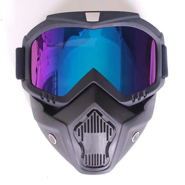 Unisex Ski Snowboard Mask Snowmobile Skiing Goggles Windproof Motocross Protective Glasses Safety Goggles with Mouth Filter