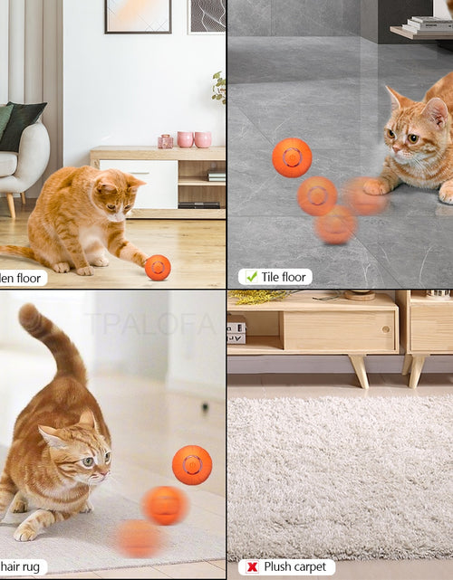 Load image into Gallery viewer, Pet Smart Cat Toy Electric Automatic Bounce Cat Ball Silicone Cat Interactive Toys Self-moving Kitten Toys for Indoor Playing
