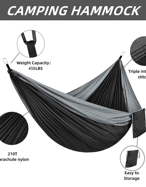 Load image into Gallery viewer, 86x35inch Outdoor Single Camping Hammock High Quality Portable Lightweight Parachute Hammocks for Park Travel Adventure Patio
