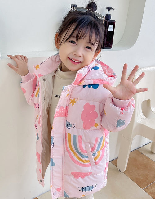 Load image into Gallery viewer, 2022 New Girls Boys Down Jacket Winter Coats Children Clothes Hooded Windbreaker Coat For Kids 2-7 Years Cotton Warm Outerwear
