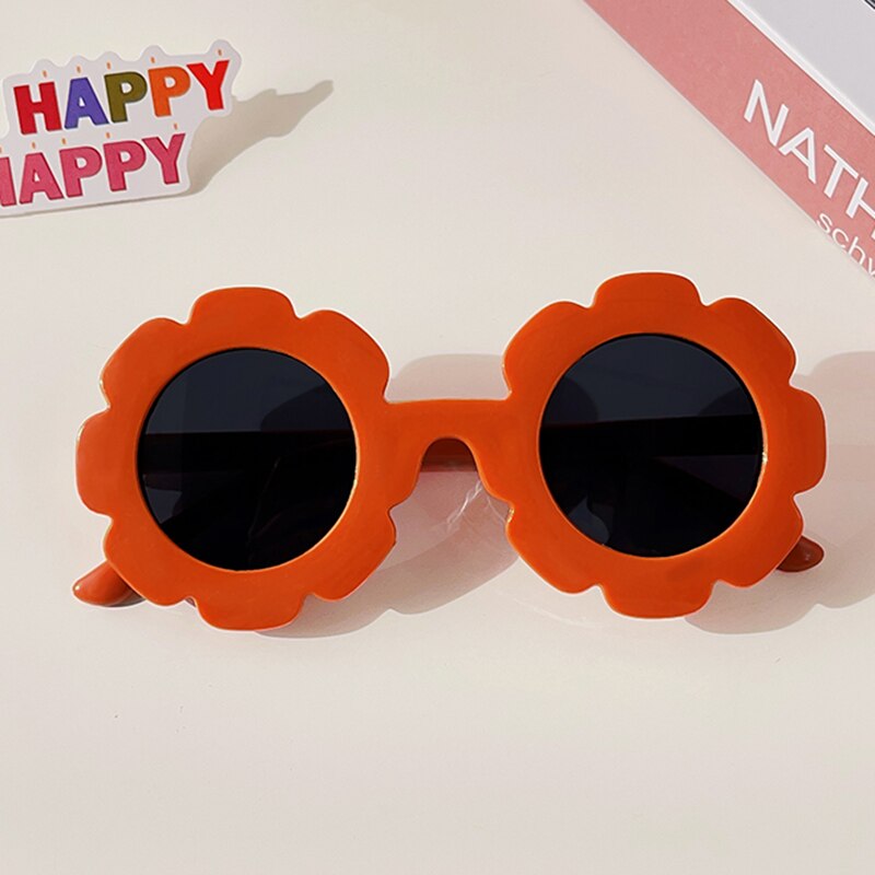 New Kids Sunglasses Children Round Flower Sunglasses Girls Boys Baby Sport Shades Glasses UV400 Outdoor Sun Protection Eyewear