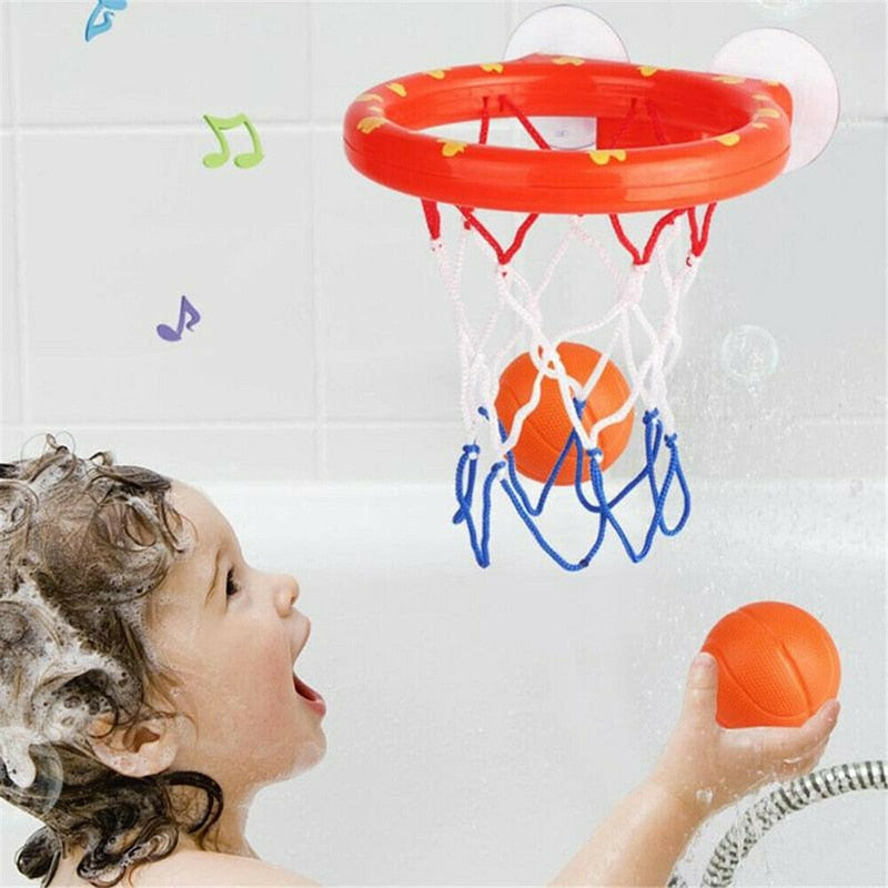 Baby Bath Toy Toddler Boy Water Toys Bathroom Bathtub Shooting Basketball Hoop with 3 Balls Kids Outdoor Play Set Cute Whale