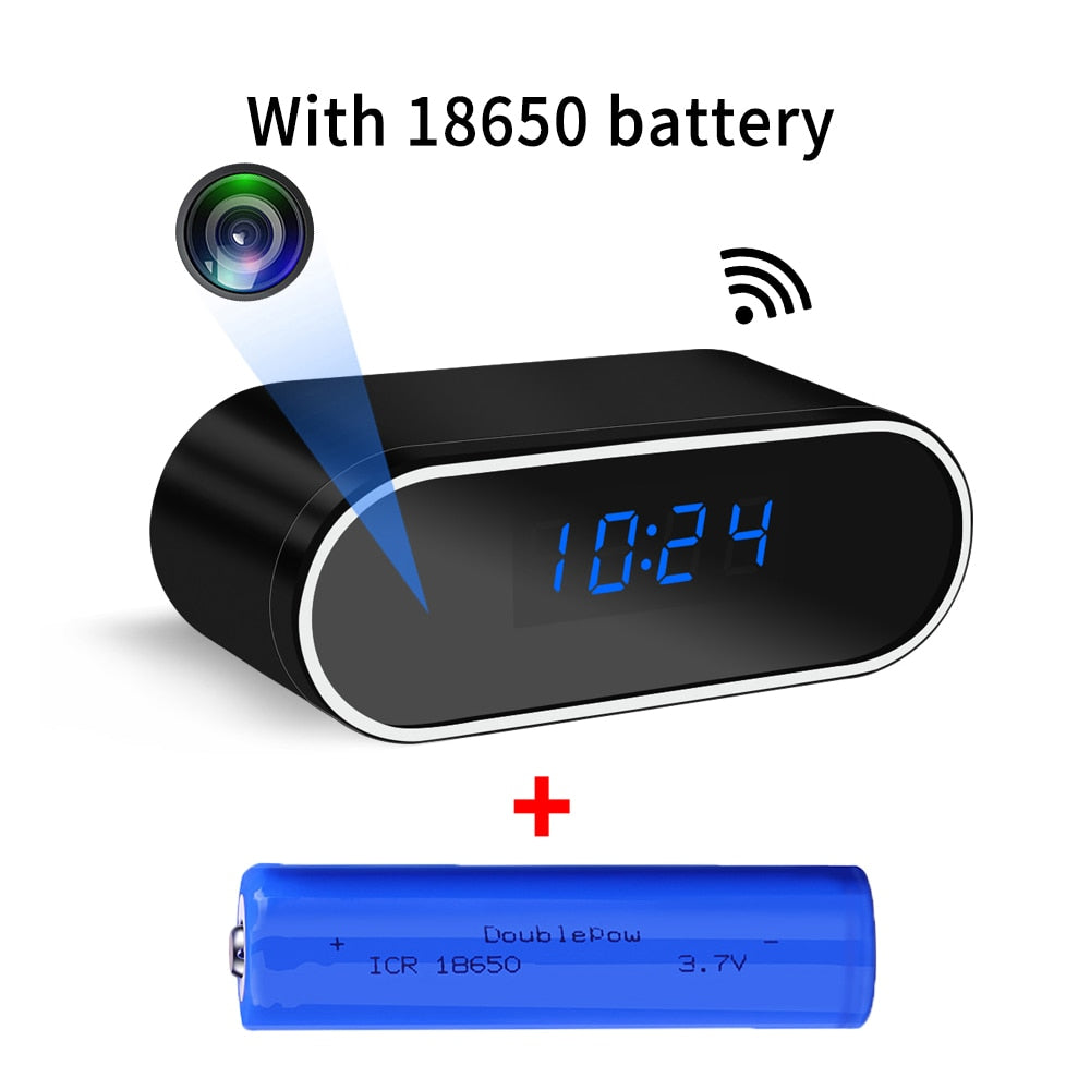 Mini Camera Clock HD WIFI Control Secret IR Night Vision View Alarm DVR Camcorder Recorder Home Surveillance Security Camera