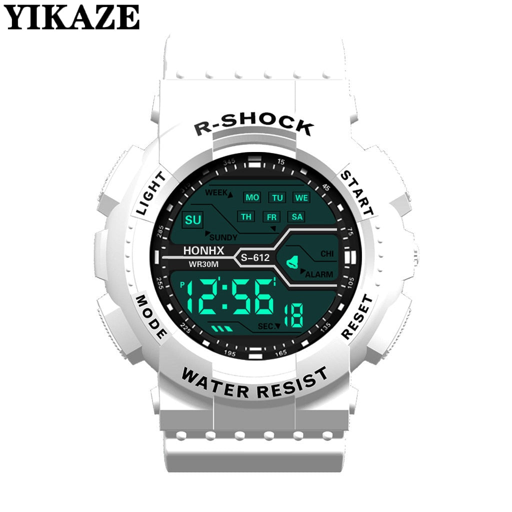 Black Digital Watch for Men Sports Watches Waterproof Outdoor Chronograph Hand Clock G Infantry Shock Student Wristwatch