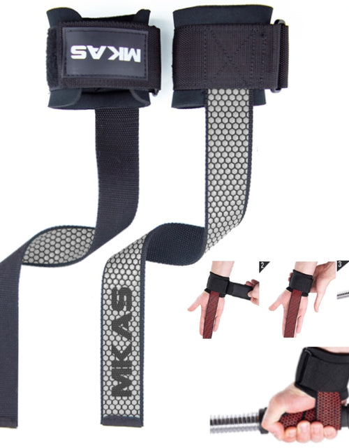 Load image into Gallery viewer, Weight lifting Wrist Straps Fitness Bodybuilding Training Gym lifting straps with Non Slip Flex Gel Grip
