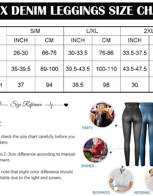 Load image into Gallery viewer, Women Denim Print Leggings Fashion Slimming Push Up Leggings Faux Jeans Leggings Stretch Printed Short Leggins Pants Summer
