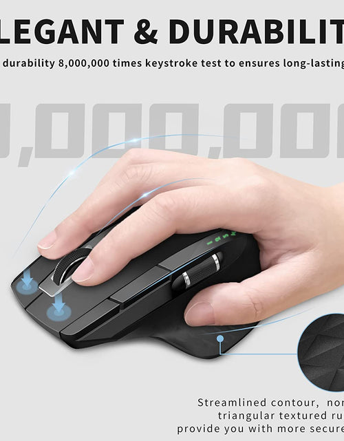 Load image into Gallery viewer, Multi-mode Rechargeable Wireless Mouse Ergonomic 3200 DPI Bluetooth Mouse Easy-Switch Up to 4 Devices Gaming Mouse
