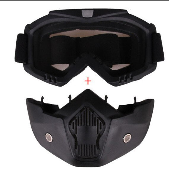 Unisex Ski Snowboard Mask Snowmobile Skiing Goggles Windproof Motocross Protective Glasses Safety Goggles with Mouth Filter