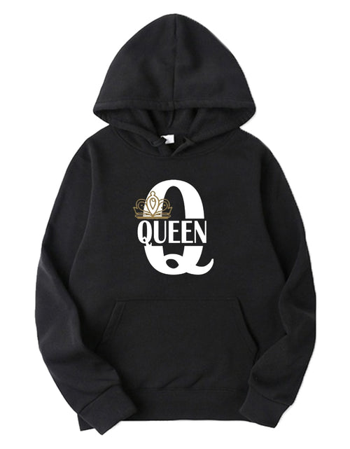 Load image into Gallery viewer, Lover Couple Sportwear Set KING QUEEN Printed Hooded Clothes 2PCS Set Hoodie and Pants Plus Size Hoodies Women
