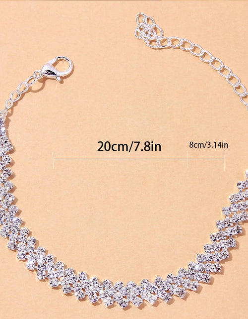 Load image into Gallery viewer, Beach Accessories Crystal Lozenge Anklet for Women Indian Wholesale Bohemian Vintage Ancle Sandals Ankle Bracelet Chain Jewelry
