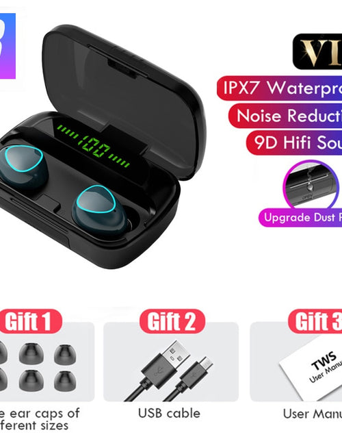 Load image into Gallery viewer, 3500mAh Wireless Earphones Bluetooth V5.0 TWS Wireless Headphones LED Display With Power Bank Headset With Microphone
