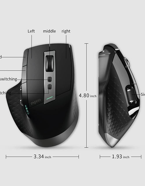 Load image into Gallery viewer, Multi-mode Rechargeable Wireless Mouse Ergonomic 3200 DPI Bluetooth Mouse Easy-Switch Up to 4 Devices Gaming Mouse
